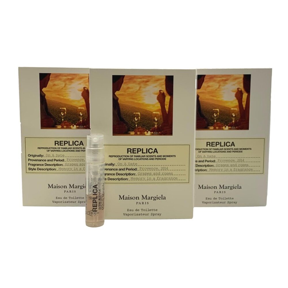 3X Maison Margiela On A Date Eau De Toilette Spray Sample 1.2 ml each
